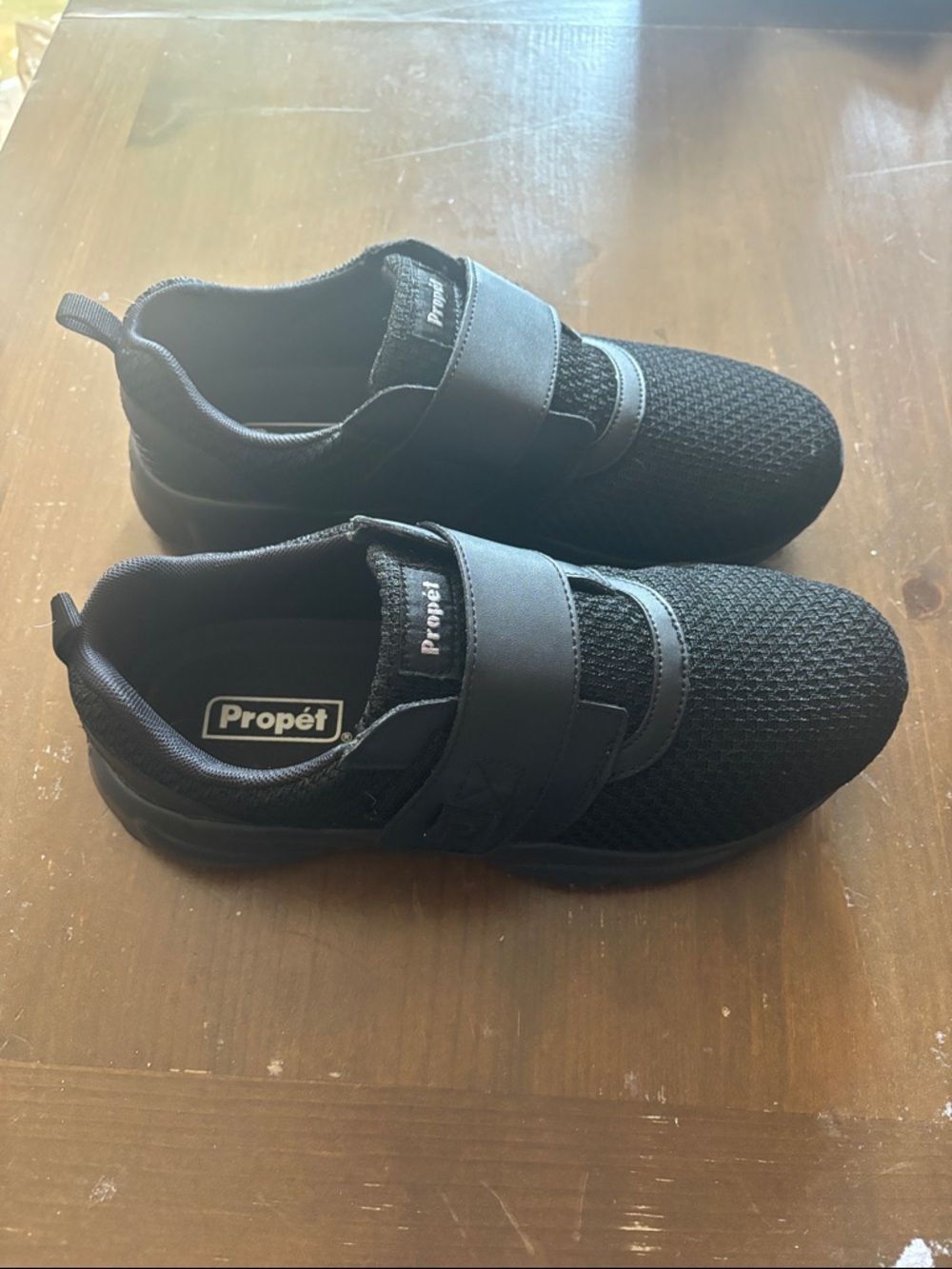 Propet Black Mesh Slip-On Athletic Sneakers